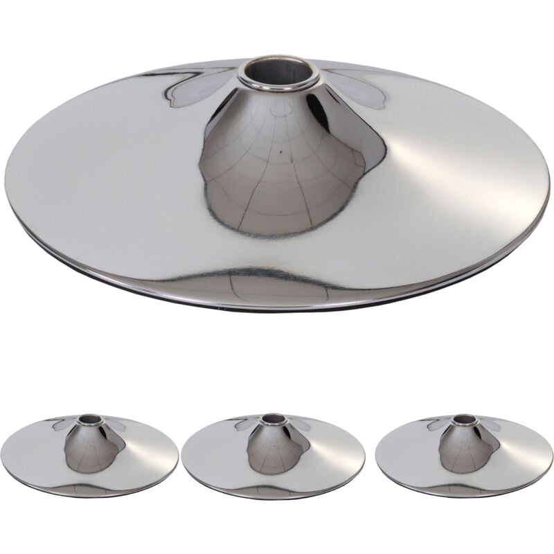 foto del prodotto set 4x basi rotonde per sgabelli t845 metallo cromato 41cm