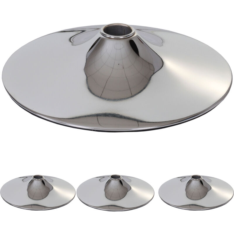 foto del prodotto set 4x basi rotonde per sgabelli t845 metallo cromato 45cm