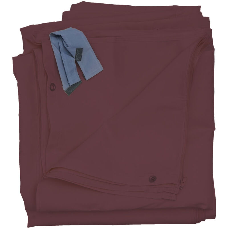 foto del prodotto set 4x tende per gazebo pergola baldacchino cadice 4x4m poliestere rosso scuro