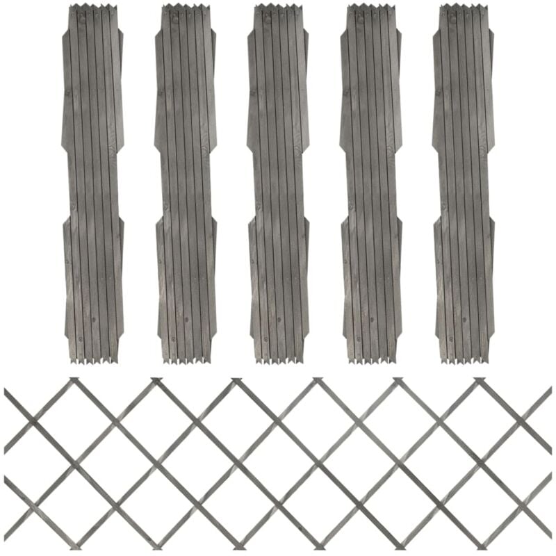 foto del prodotto set 5 confezioni di recinzioni a traliccio per giardino 180x30cm vari colori colore grigio