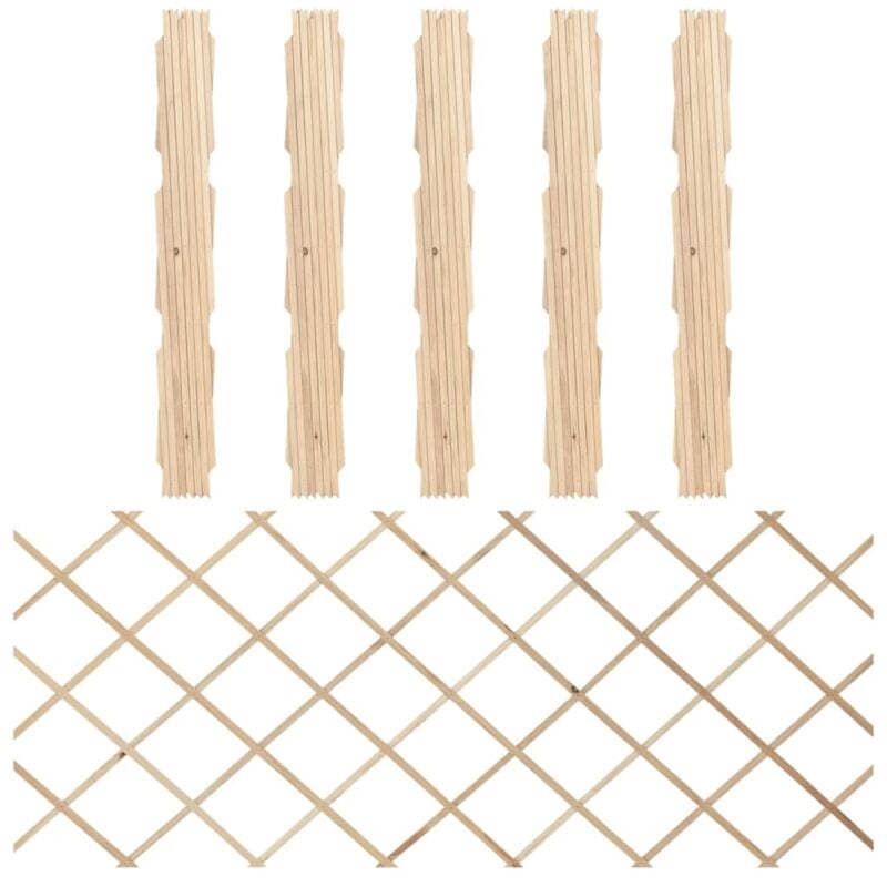 foto del prodotto set 5 confezioni di recinzioni a traliccio per giardino 180x80cm vari colori colore marrone