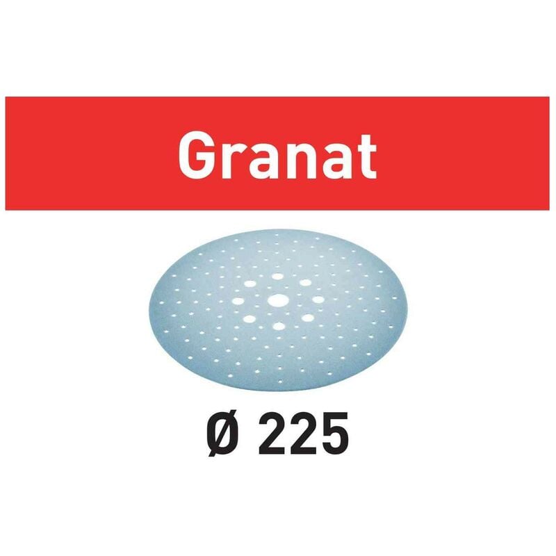 foto del prodotto set 5 dischi abrasivi granat stf d225 mm grana 120 festool 205666