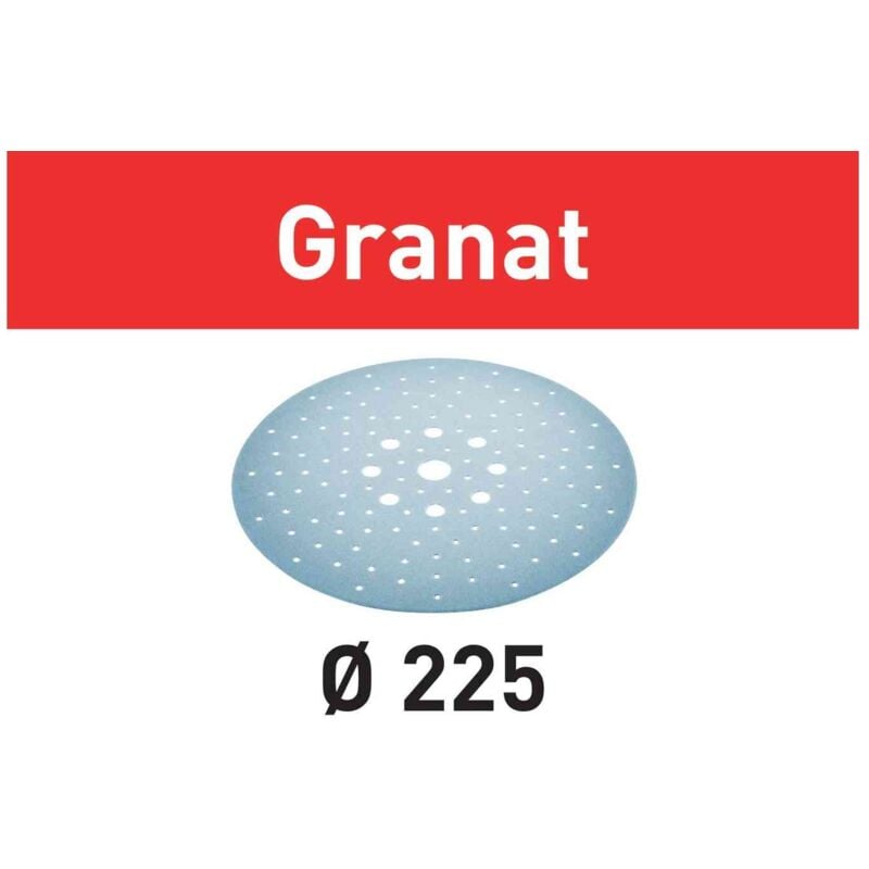 foto del prodotto set 5 dischi abrasivi granat stf d225 mm grana 240 festool 205668