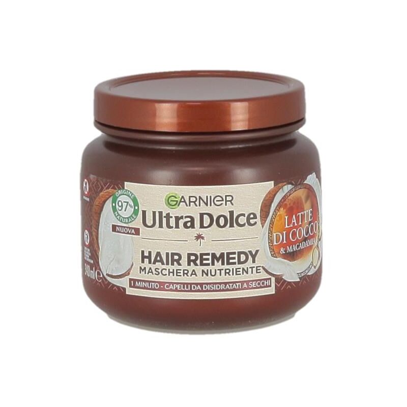foto del prodotto set 5 garnier ultra dolce maschera capelli da disidratati a secchi azione in 1 minuto con latte di cocco e macadamia 340 ml