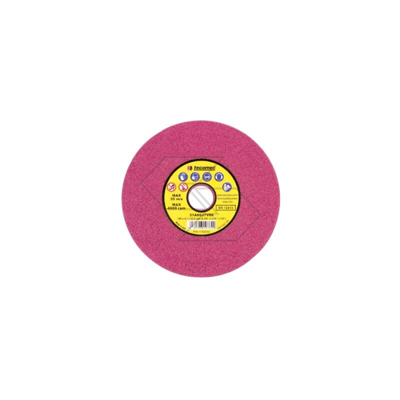 foto del prodotto set 5 mole abrasive a disco colore rubino grana grossa per affilatrice jolly evo
