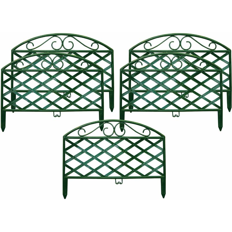 foto del prodotto set 5 recinzioni ornamentale per giardino 46x35 cm in plastica rama