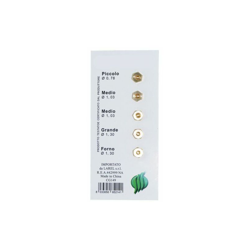 foto del prodotto set 5 ugelli gas gpl per cucina 5 cf