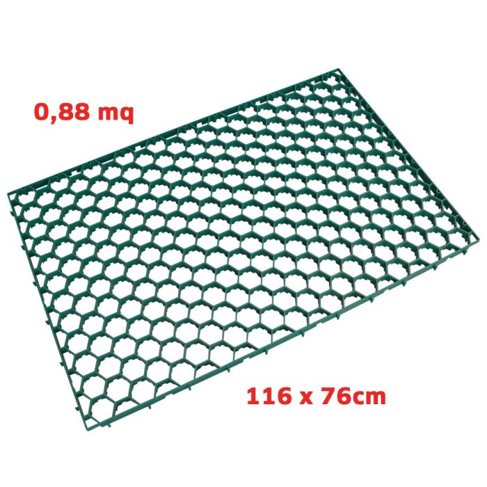 foto del prodotto set 50 griglie salvaprato made in italy piastrella grigliato carrabile plastica 0,88mq