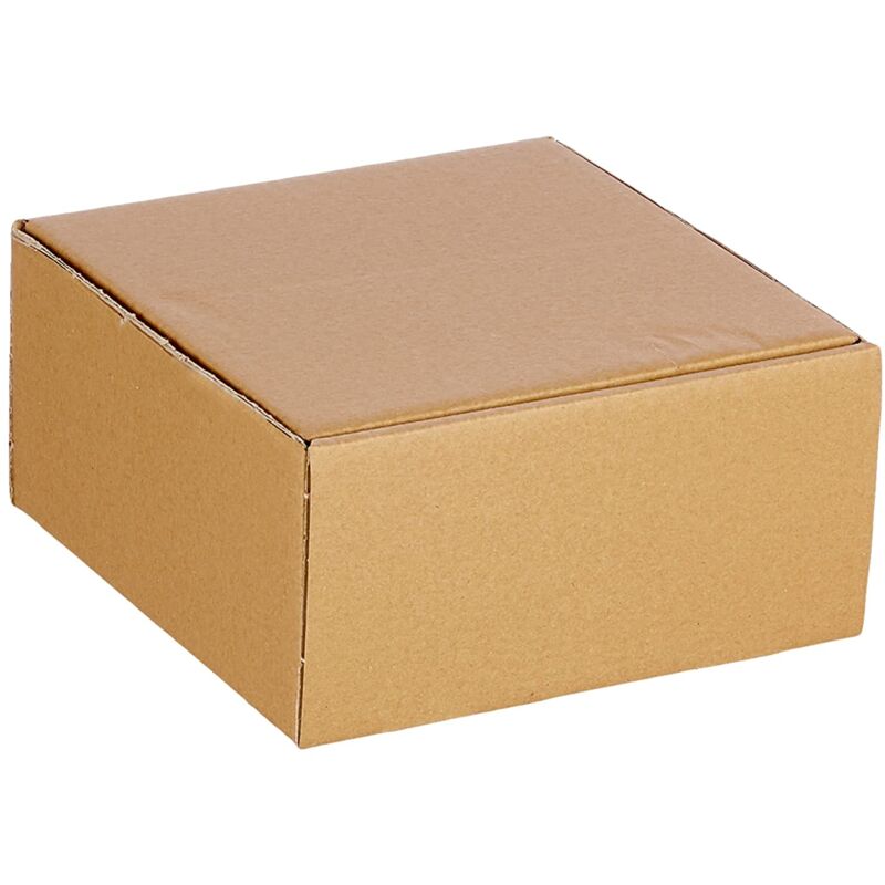 foto del prodotto set 50 pezzi di scatola fustellata in colore avana 20 x 20 x h10 cm