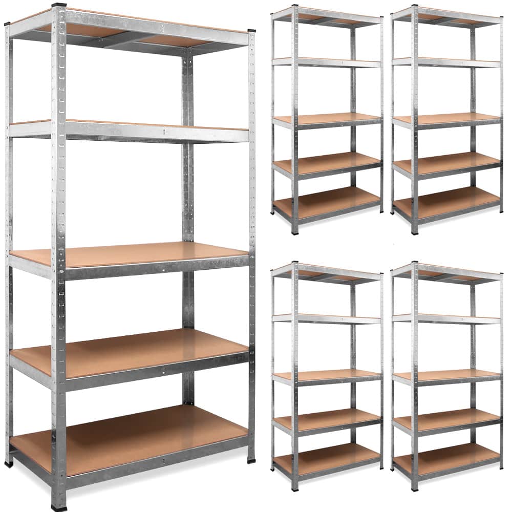foto del prodotto set 5x scaffale alta portata metallo 180x90x40cm