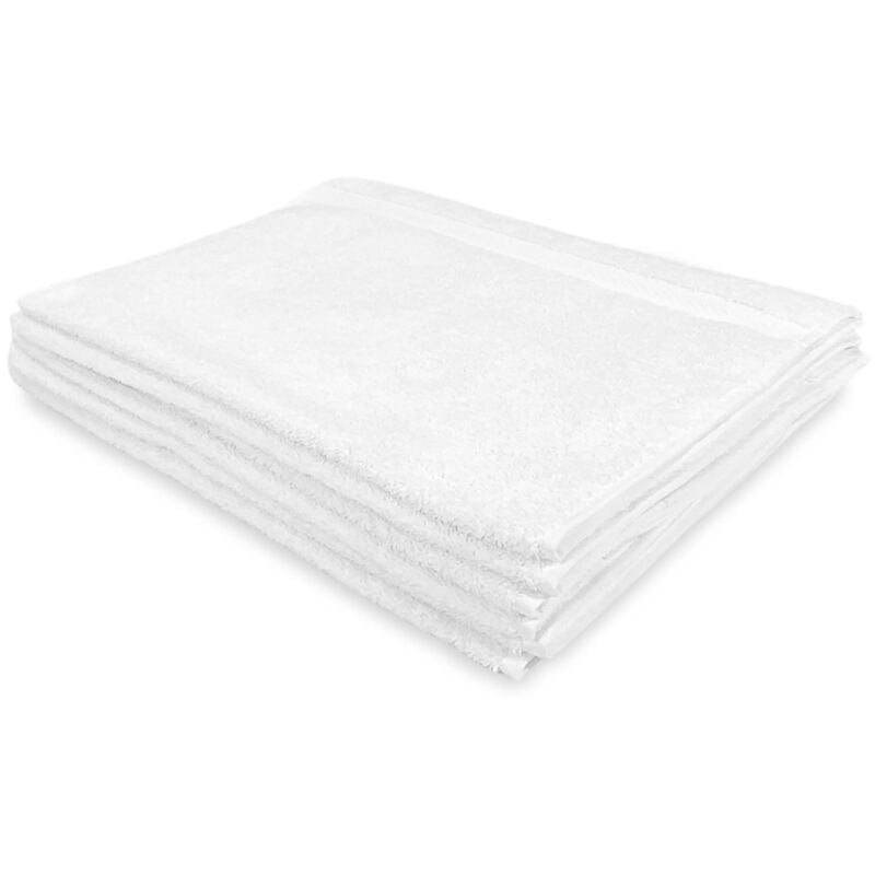 foto del prodotto set 6 asciugamani ospite in spugna di cotone 100 bianco 40x60 cm morbidi, assorbenti, resistenti made in italy
