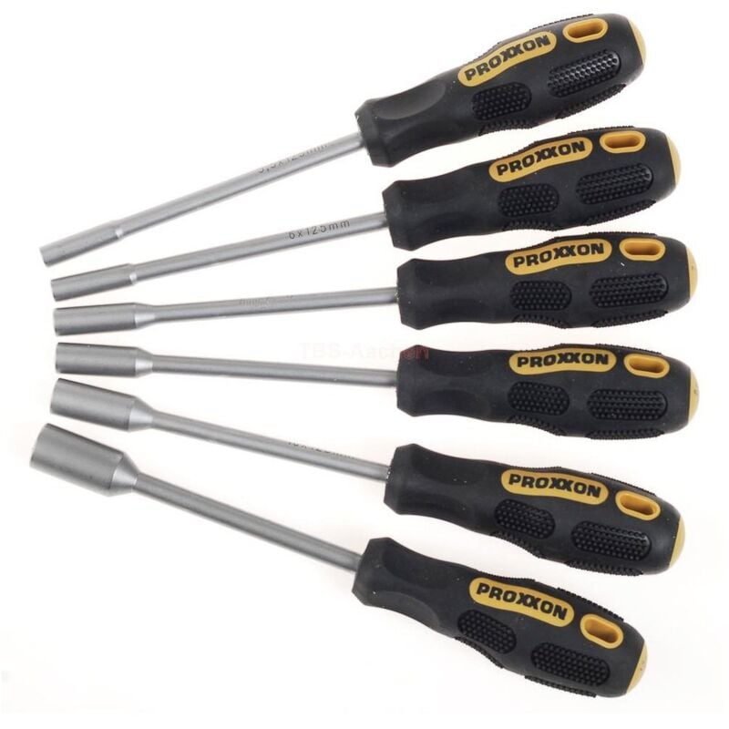 foto del prodotto set 6 cacciaviti giraviti a bussola testa esagonale proxxon 22644 flex dot