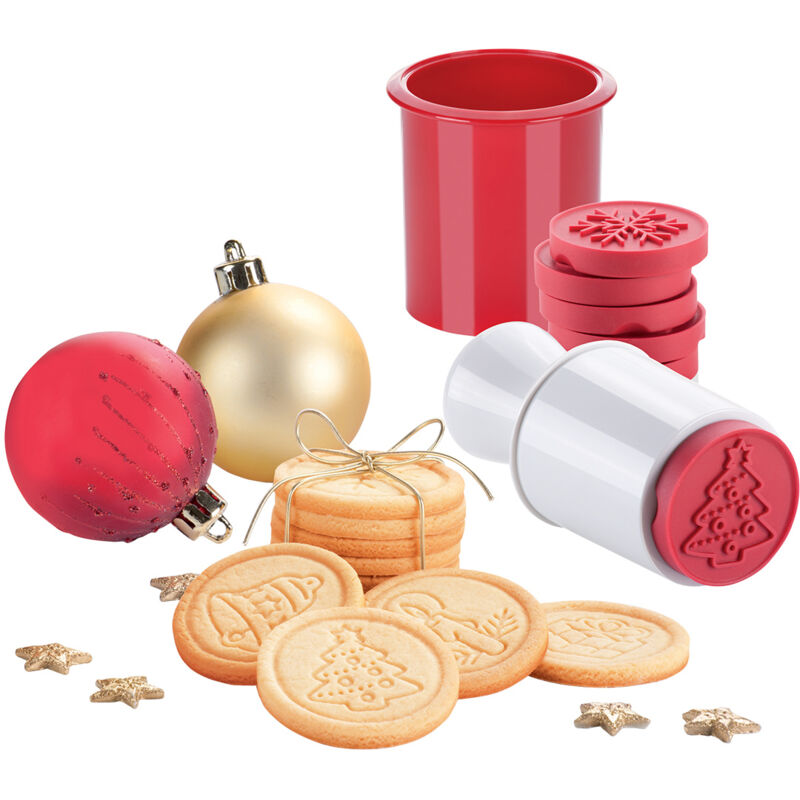 foto del prodotto set 6 decori per natale a timbro