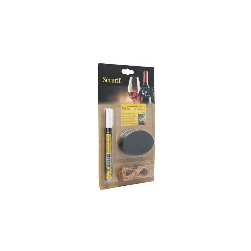 foto del prodotto set 6 etichette ovali con pennarello bianco