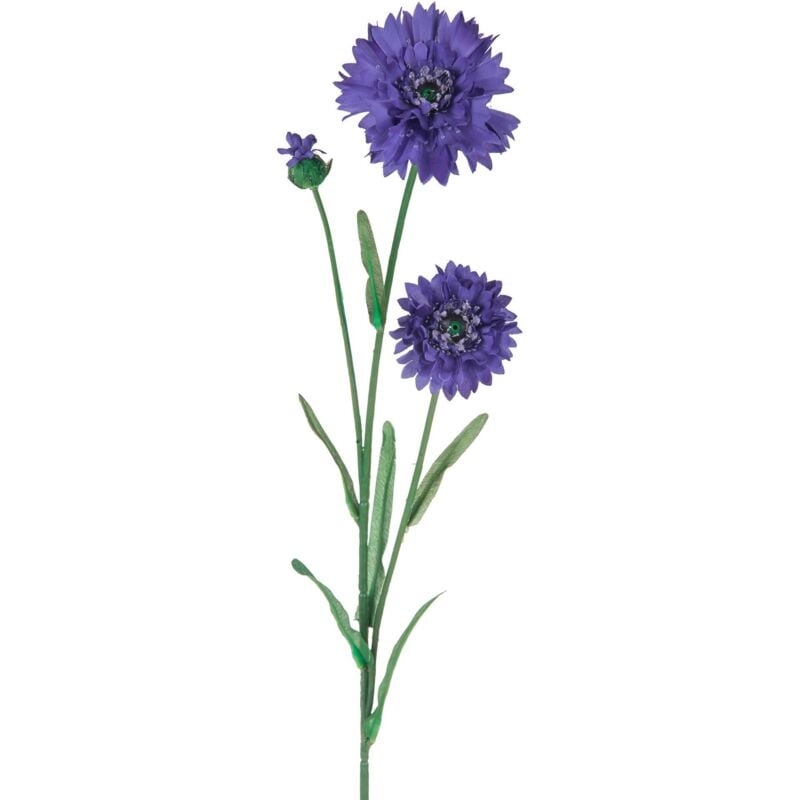 foto del prodotto set 6 fiordaliso artificiali con fiori altezza 65 cm blu
