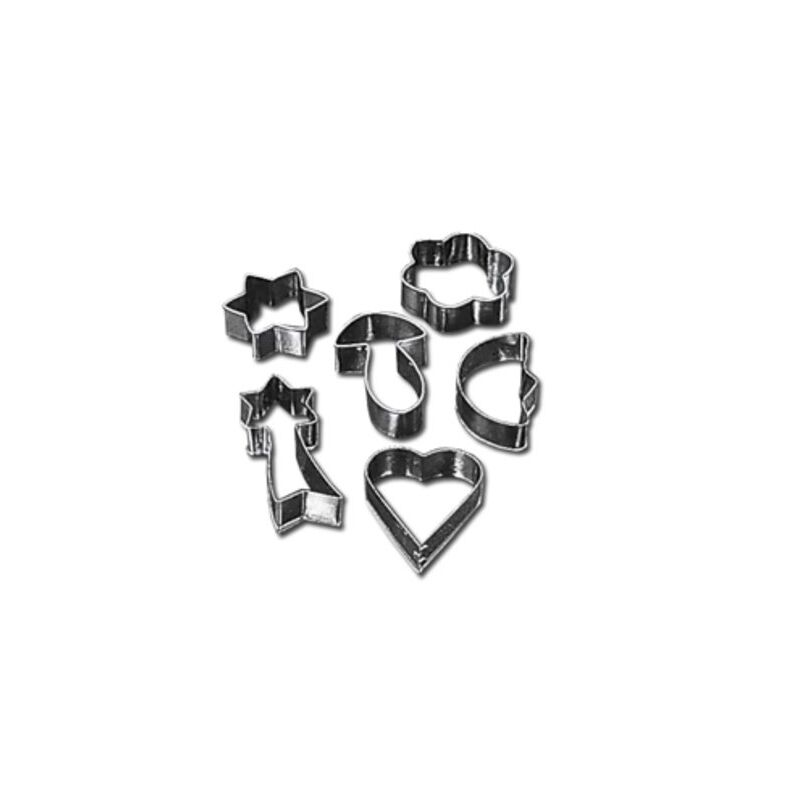 foto del prodotto set 6 formine taglia pasta per biscotti inox metaltex