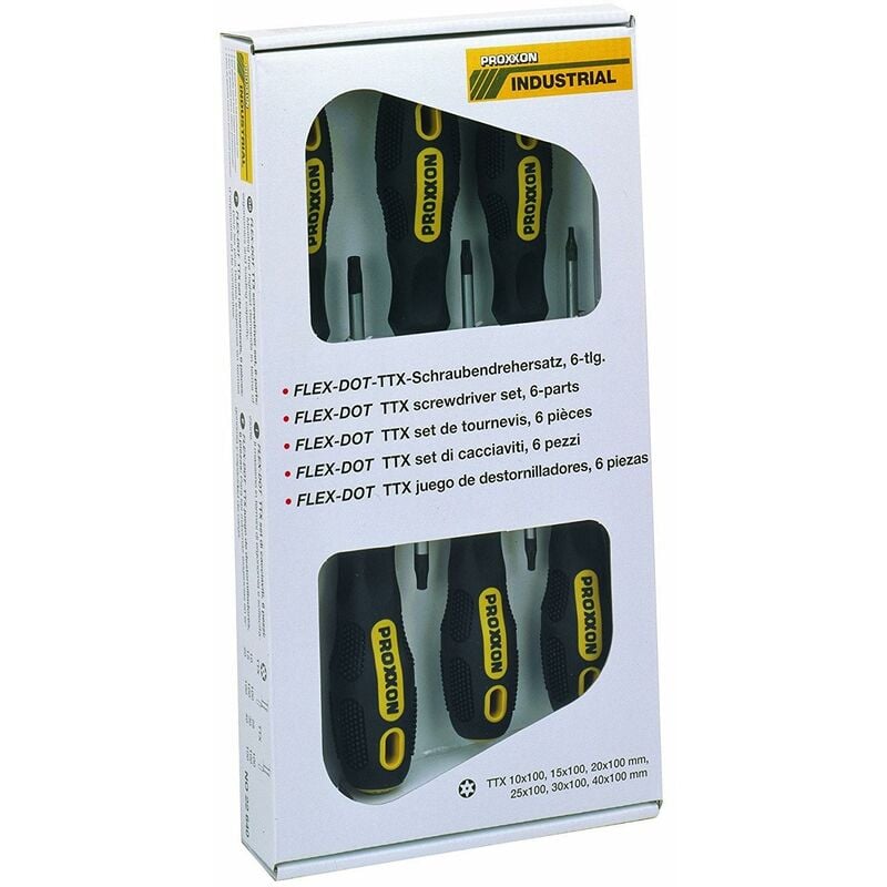 foto del prodotto set 6 giraviti cacciaviti torx ttx10 ttx40 proxxon 22640 flex dot