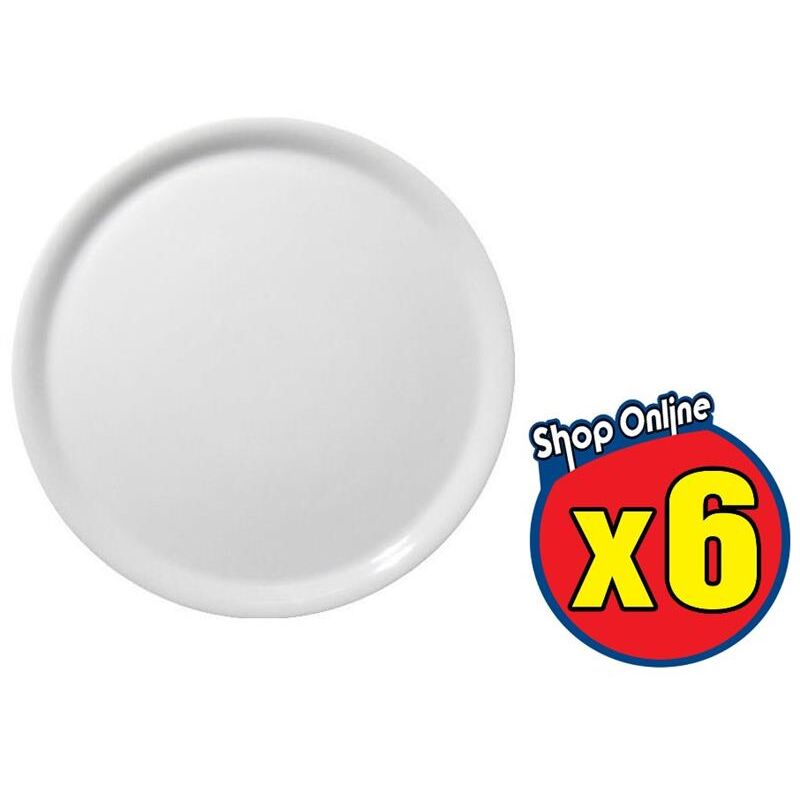 foto del prodotto set 6 napoli piatto pizza 33 cm bianco