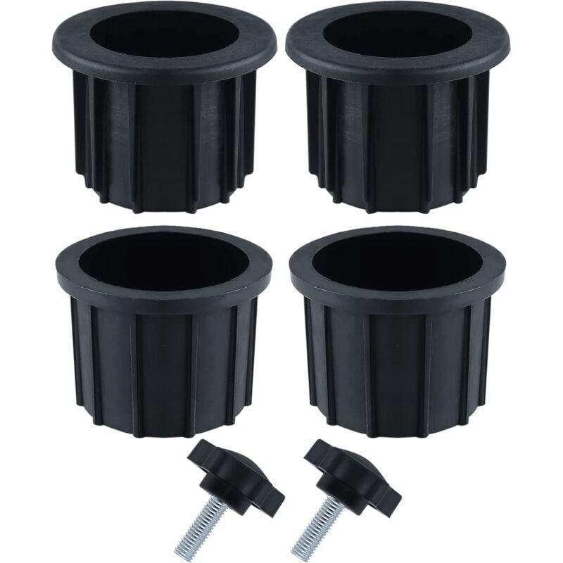 foto del prodotto set 6 pezzi accessori per ombrellone da balcone, 4 anelli per fori per ombrellone e 2 viti con pomello, accessori per supporto ombrellone per