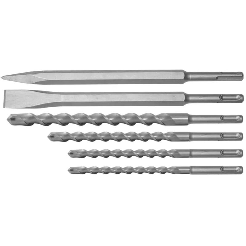 foto del prodotto set 6 punte e scalpelli sds plus valex 6 pezzi