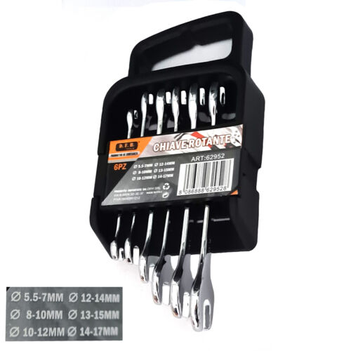 foto del prodotto set 6 pz utensili chiavi inglesi doppia estremita' 5.5 7 8 10 12 13 14 15 17 mm