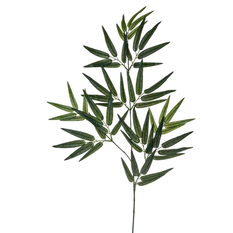 foto del prodotto set 6 rami bamboo artificiale a 3 diramazioni altezza 72 cm verde