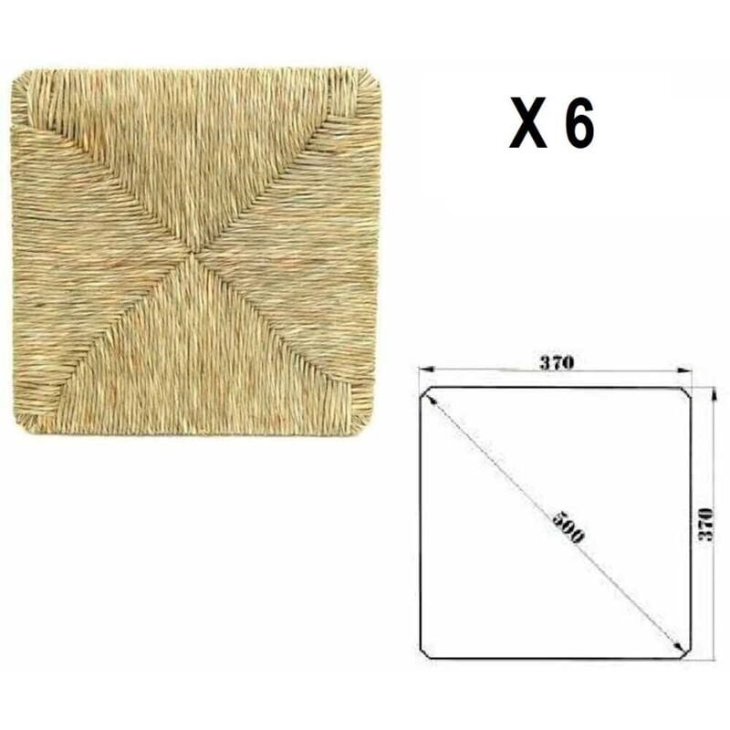 foto del prodotto set 6 ricambi per sedie modello pisa con seduta in paglia palustre intrecciata