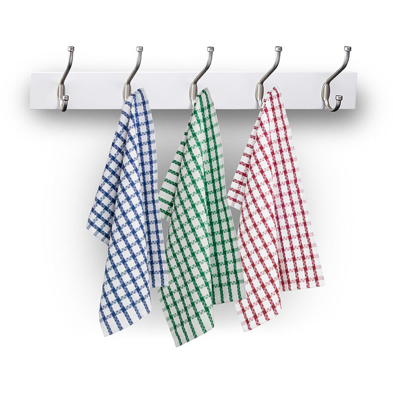 foto del prodotto set 6 strofinaccio asciugamano cucina in cotone tinto filo modello tiffany