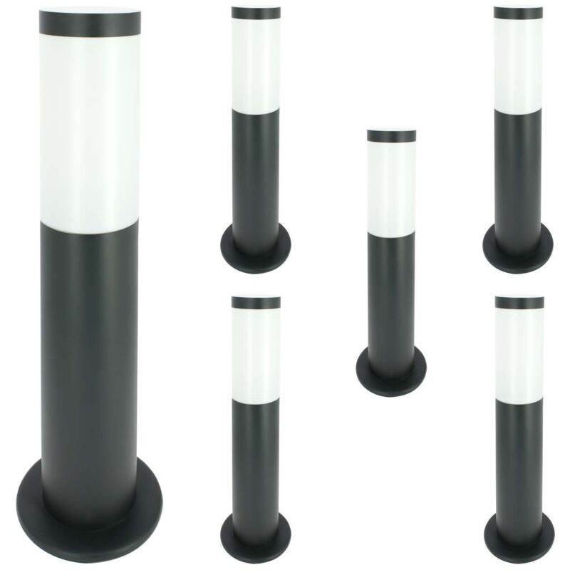 foto del prodotto set 6 terminali da esterno e27 antracite valente altezza 45cm
