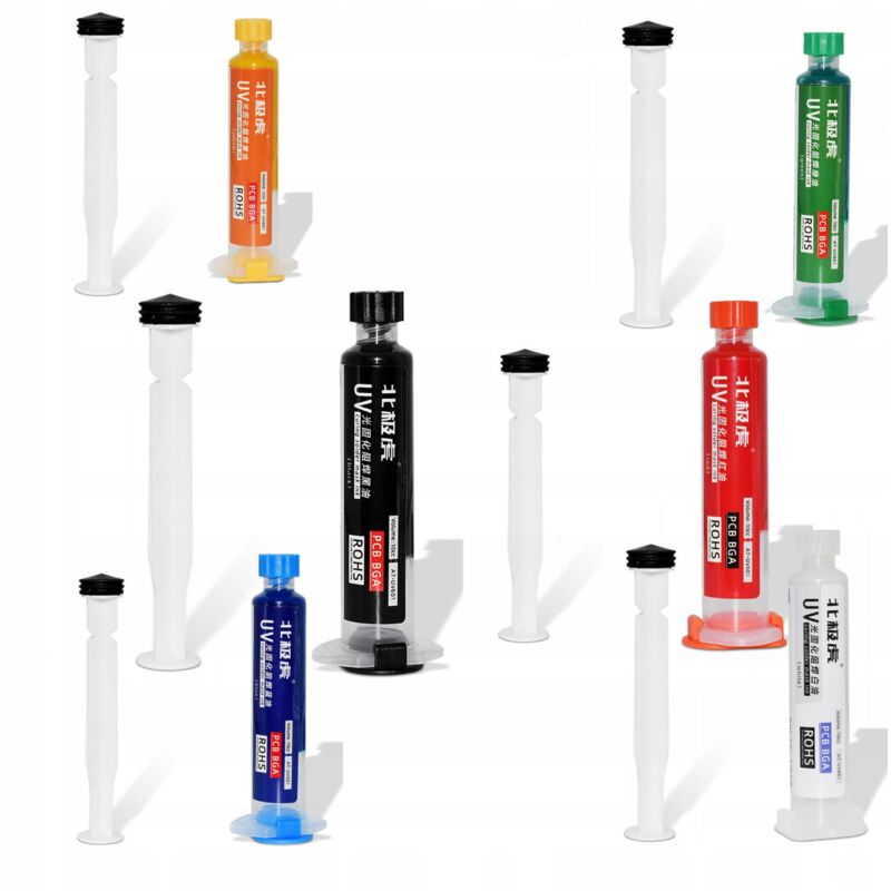foto del prodotto set 6x soldermask vari colori per schede stampate maschere per saldatura uv