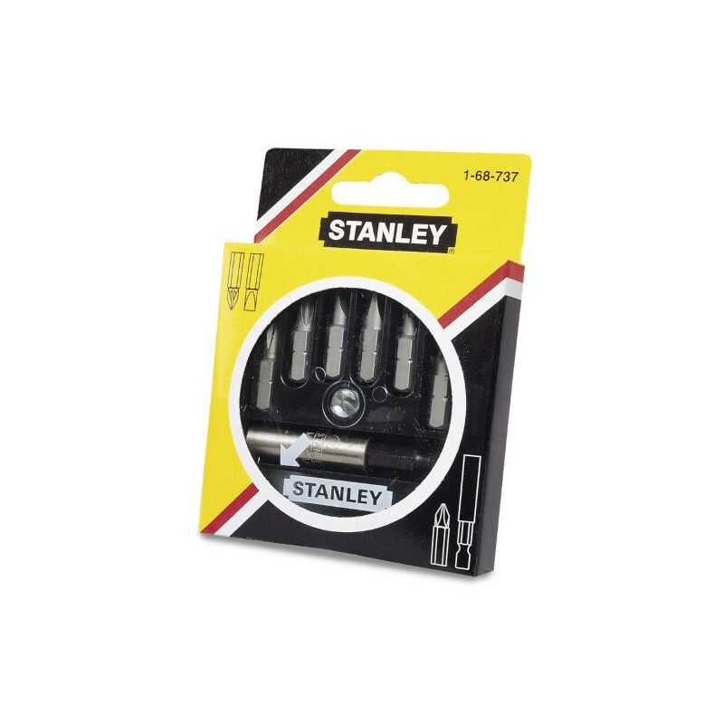 foto del prodotto set 7 inserti per avvitatore con supporto magnetico stanley 1 68 737