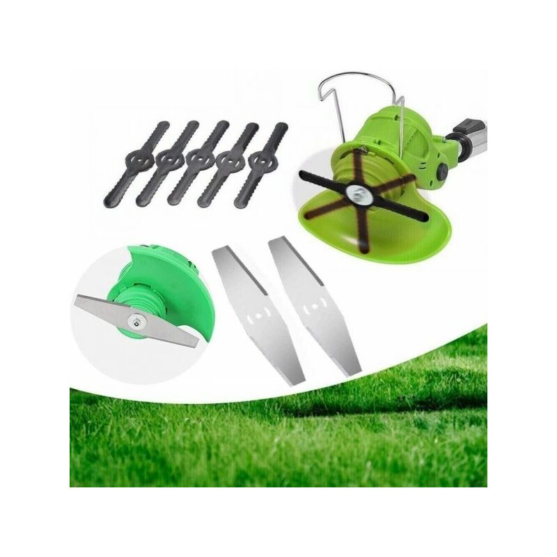 foto del prodotto set 7pz lame di ricambio per decespugliatore tagliaerba a batteria art. 07393