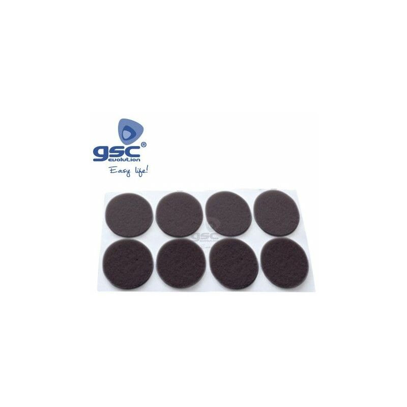 foto del prodotto set 8 adesivi rotondi in feltro 25mm brown gsc 003802759