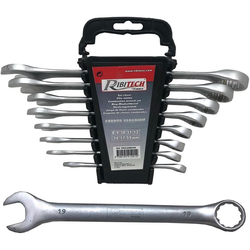 foto del prodotto set 8 chiavi combinate ribimex prclemixx8