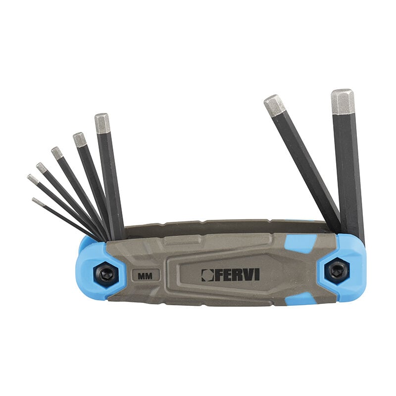 foto del prodotto set 8 chiavi esagonali 1.5 8 mm con punta diamantata fervi 0558 em