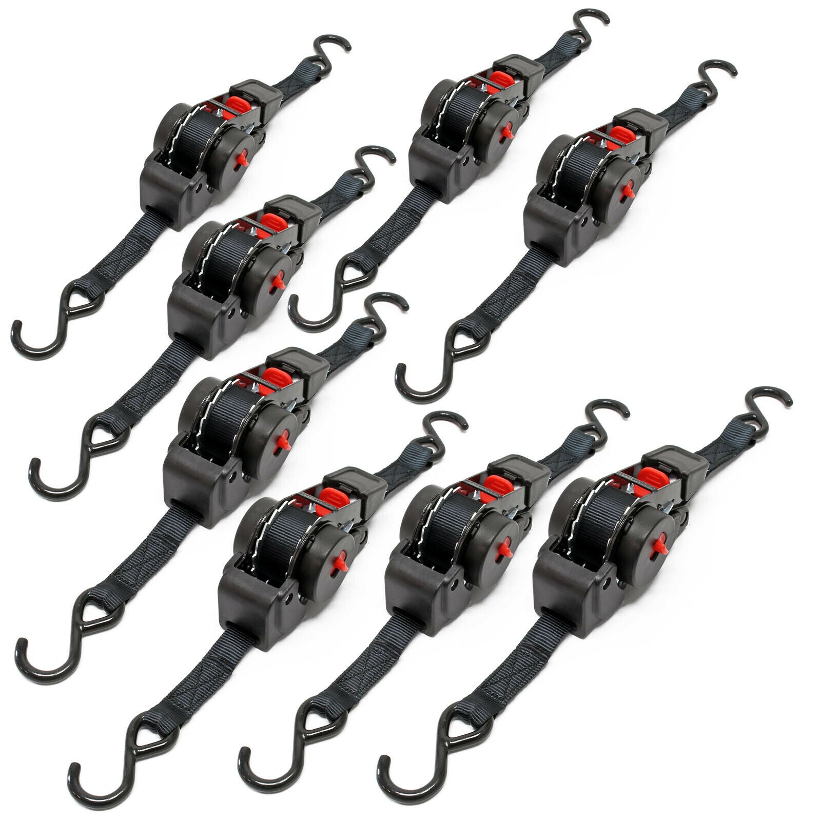 foto del prodotto set 8 cinghie di ancoraggio automatico trazione 100 dan 16 0002618