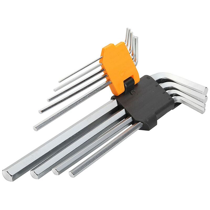 foto del prodotto set 8 pz chiavini esagonali extra lunghi da 1,5 a 10 mm tolsen 20049t