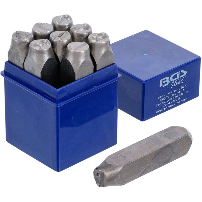 immagine 0 del prodotto set 9 punzoni numeri per marcatura bgs cifre 12 mm