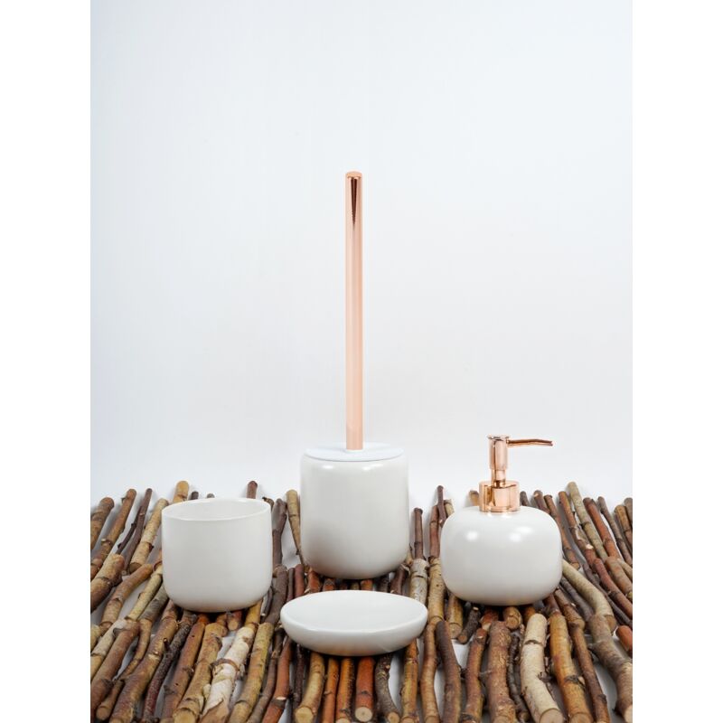 foto del prodotto set accessori bagno bianco