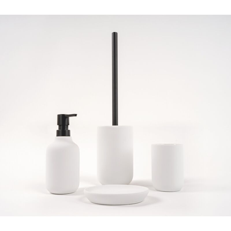 foto del prodotto set accessori bagno bianco