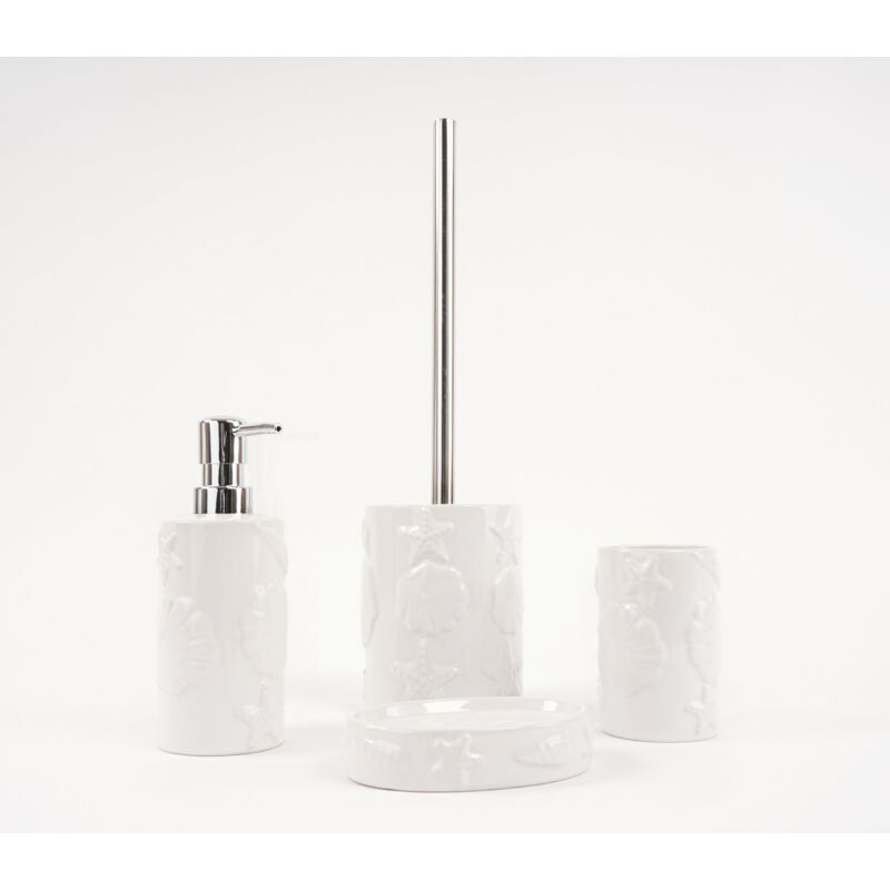 foto del prodotto set accessori bagno bianco