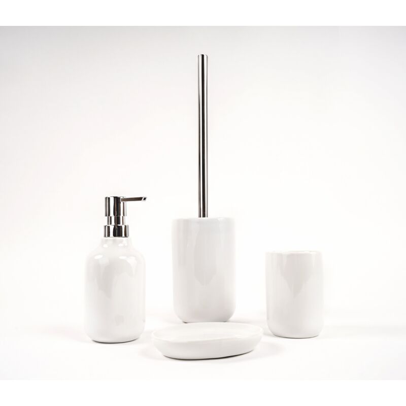 foto del prodotto set accessori bagno bianco