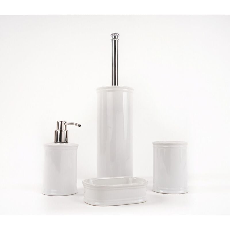 foto del prodotto set accessori bagno bianco