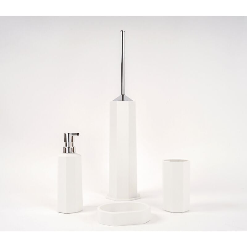 foto del prodotto set accessori bagno bianco