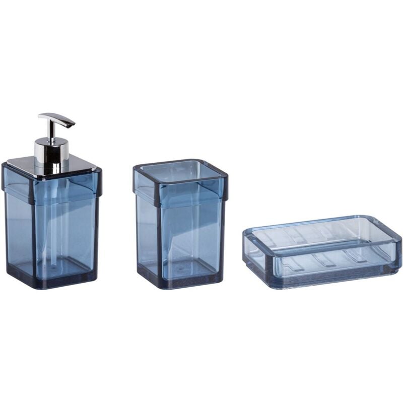foto del prodotto set accessori bagno blu