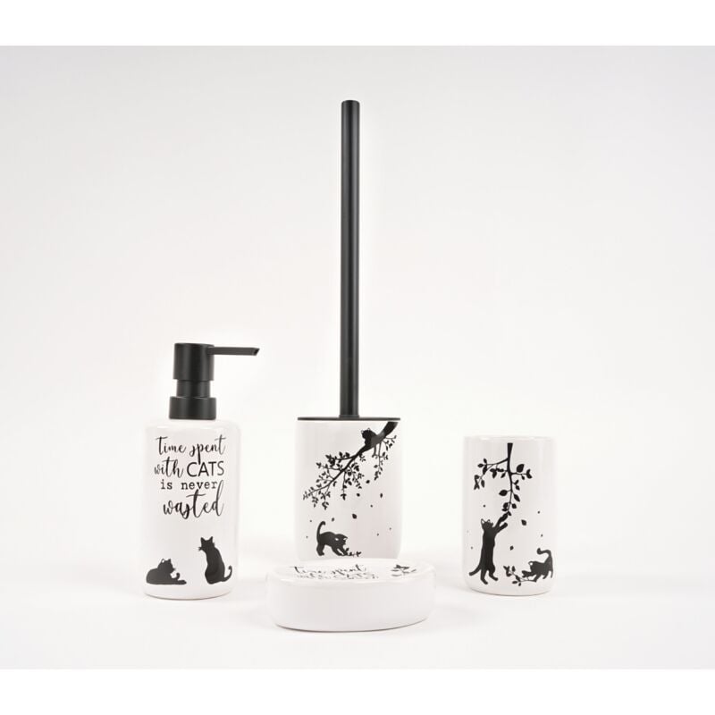 foto del prodotto set accessori bagno con decori