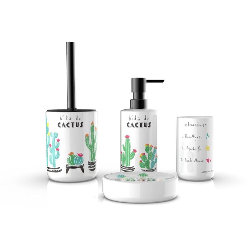 foto del prodotto set accessori bagno con decori