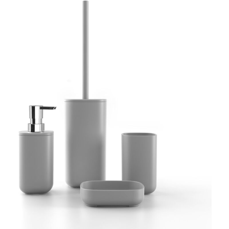foto del prodotto set accessori bagno grigio