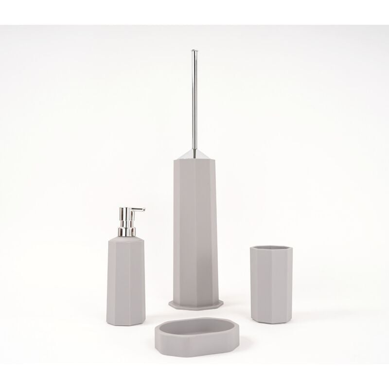 foto del prodotto set accessori bagno grigio