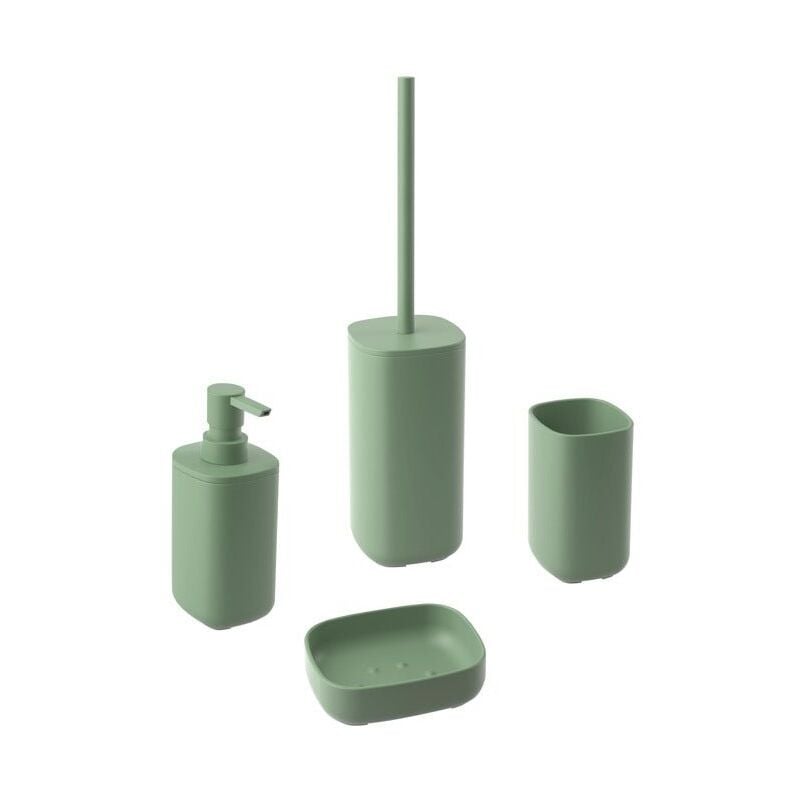 foto del prodotto set accessori bagno verde cactus